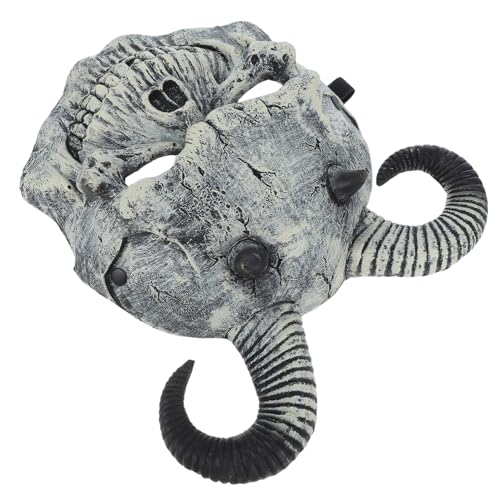 CLISPEED Realistische Halloween Maske mit Ramshörnern für Cosplay Partys und Dekoration Vielseitig Einsetzbar für Verschiedene Anlässe von CLISPEED