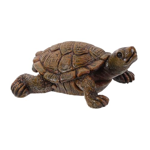 CLISPEED Realistische Kleine Schildkrötenfigur aus Resin Detailgetreue Miniatur Schildkröte als Teichbecken und Gartendeko für Draußen Dekoratives Ornament für Schreibtisch und Aquarium von CLISPEED