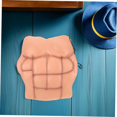 CLISPEED Realistischer Fake Muscle Prop Brustmuskel Anzug Leichtes Atmungsaktives Cosplay Kostüm mit Detaillierten Muskelkonturen Lustiges Fake Abs Requisit für Halloween Karneval und Fancy von CLISPEED