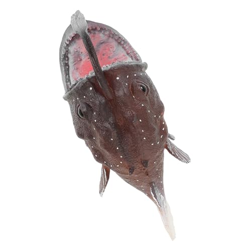 CLISPEED Realistisches Anglerfisch aus Solidem Kunststoff Kleines Kinderfreundliches Meereslebewesen für Pädagogisches Unterwasserlernen Motorische und Ozeanprojekte von CLISPEED
