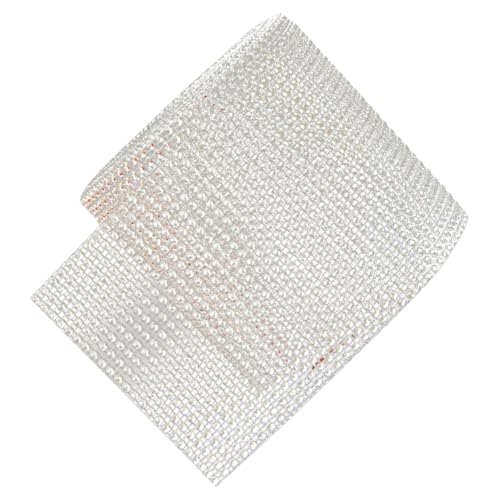 CLISPEED Rhinestone Band Reihen Strass Dekorband Silber Glitzernde Deko für Hochzeitstorten Geburtstagsfeier DIY Basteln Tischdekoration von CLISPEED