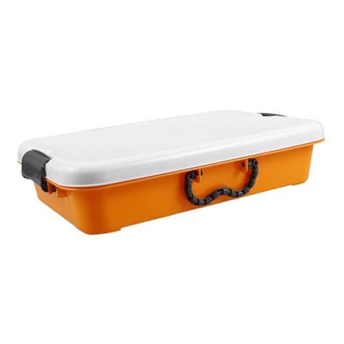 CLISPEED Sandkasten-aufbewahrungsbox Kleine Tragbare Sandwanne Im Freien Tablett Organisation Überdachter Sandkasten Sandkästen Mit Deckel Für Das Klassenzimmer Bedeckt Mini Gelb Plastik von CLISPEED