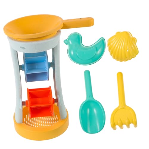 CLISPEED Sandspielzeug aus Robustem Kunststoff Bunte Strandspielzeuge mit Eimer Schaufel und Förmchen für Strand Sandkasten und Garten Leicht und Tragbar für Jungen und Mädchen von CLISPEED
