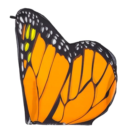 CLISPEED Schmetterlingsflügel Umhang aus Chiffon Leichtes Halloween Kostüm Cape für Mädchen Vielseitiger Party und Cosplay Schal Bequem und Einfach Anzuziehen Accessoire für Maskenbälle von CLISPEED