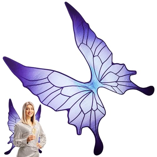 CLISPEED Schmetterlingsflügel für Erwachsene Leichtes Tragbares Feen Kostüm mit Traumhaften Farben für Karneval Halloween und Tanzpartys Einzigartiges Design für Auffällige Auftritte von CLISPEED