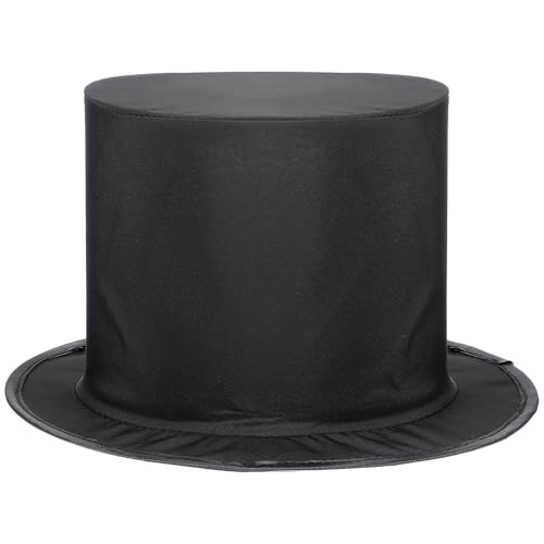 CLISPEED Schwarzer Zylinder für Herren, Neuheit Magier Faltbare Kappe Butler formelles Kostüm Zylinder für Verkleidungen Geburtstagsparty Komödie Show Supplies von CLISPEED