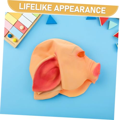 CLISPEED Schweinekopf Maske Halloween Tiermaske Realistische Pig Headgear Leichtes Material Theater Cosplay Party Requisiten Karneval Zubehör von CLISPEED