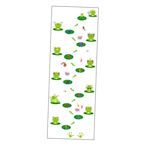 CLISPEED Selbstklebende Bodenaufkleber mit Zahlen und Froschmotiv rutschfeste DIY Spielaufkleber für Kinderzimmer und Kindergarten Wiederverwendbare PVC Bodensticker für Kleinkinder Lernen von CLISPEED