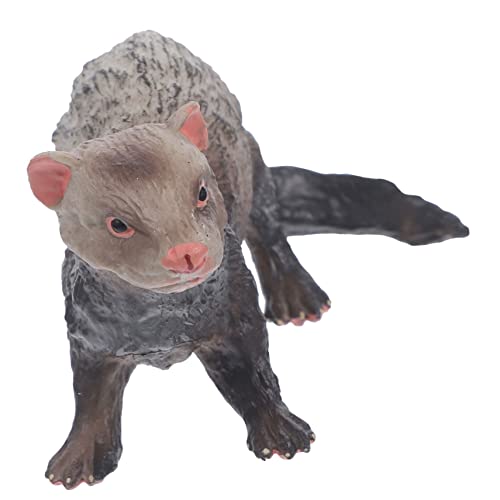 CLISPEED Simulation Frettchen Modell Kunststoff Wildtier Figur Kinderspielzeug Lernspielzeug Tierfiguren Realistisch Pädagogisch Fördernd Langlebig und Sicher für Kognitive Entwicklung und von CLISPEED