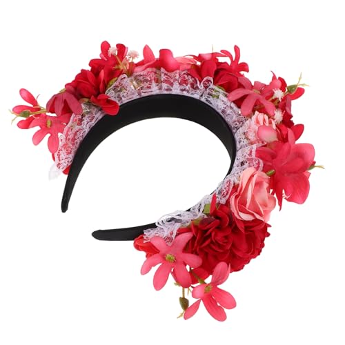 CLISPEED Simulierter Roter Rosenhaarreif Blumenkronen für Halloween Ethnischer Kopfschmuck für Kostüme und Fotorequisiten CLISPEED Simulierter Roter Rosenhaarreif Blumenkronen für Halloween Ethnischer Kopfschmuck für Kostüme und Fotorequisiten von CLISPEED