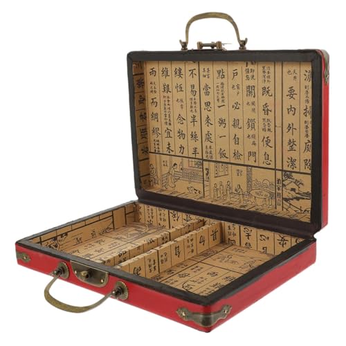 CLISPEED Stabile Mahjong Aufbewahrungsbox Tragbar mit Komfortgriff Vielseitig Einsetzbar für Reisen und Zuhause Robust und Praktisch für Mahjong und Haushaltsgegenstände von CLISPEED
