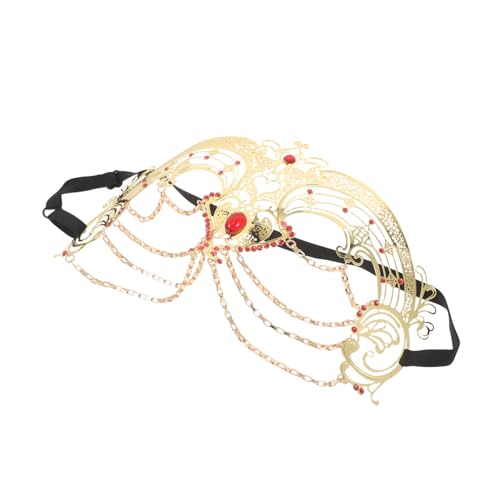 CLISPEED Strass-maskenball-maske: Kristallquastenmaske, Halbgesichts-fransenschleier, Gesichtsbedeckung, Party-kostümschmuck, Halloween- -anziehzubehör von CLISPEED