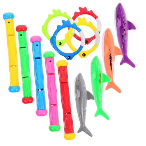 CLISPEED Teiliges Tauchen mit Tauchringen und Sticks Bunte Schwimmbad Spielzeuge für Sommer Pool Spiele Sicher Langlebig für Schwimmtraining von CLISPEED