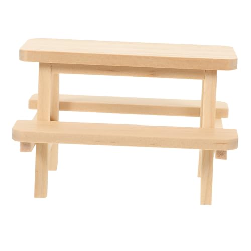 CLISPEED Tisch- und Stuhlmodell aus Holz klein Miniatur Tische Bänke Puppe Picknicktisch-Requisite Tiny House Accessoires Modell-Picknicktisch Tiny House Requisite Möbelstütze hölzern Khaki CLISPEED Tisch- und Stuhlmodell aus Holz klein Miniatur Tische Bänke Puppe Picknicktisch-Requisite Tiny House Accessoires Modell-Picknicktisch Tiny House Requisite Möbelstütze hölzern Khaki von CLISPEED