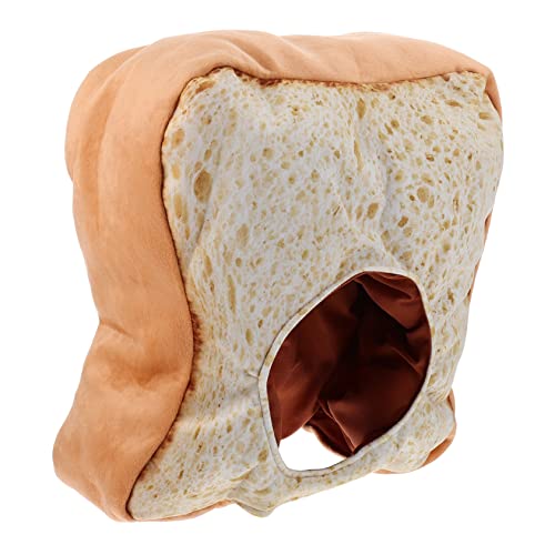 CLISPEED Toast Brot Hut Lustige Plüschmütze für Diy Fotografie und Kostümpartys Weiche Kopfbedeckung für Kreative Accessoire für Erwachsene von CLISPEED