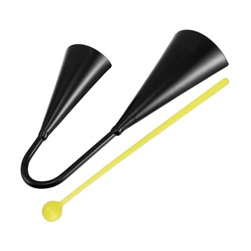 CLISPEED Traditionelle Agogo Bell aus mit Kindersicheres Percussion Instrument für Frühe Musikerziehung Handliche Doppelglocke mit Kunststoff Schlägel für Musikalisches Lernen von Kindern CLISPEED Traditionelle Agogo Bell aus mit Kindersicheres Percussion Instrument für Frühe Musikerziehung Handliche Doppelglocke mit Kunststoff Schlägel für Musikalisches Lernen von Kindern von CLISPEED
