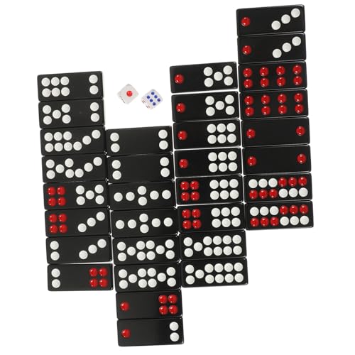 CLISPEED Traditionelle Chinesische Paigow Kacheln Tragbares Paigow Poker Brettspiel für Freunde und Familie mit Soliden Schwarzen Fliesen für Partys und Freizeitaktivitäten von CLISPEED