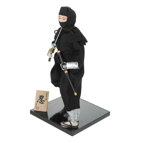 CLISPEED Traditionelle Japanische Ninja Puppe aus Stabilem Material Handgefertigte Desktop Ninja Figur Japanische Wohnkultur Dekoration für Zuhause und Büro Einteiliges Ornament von CLISPEED