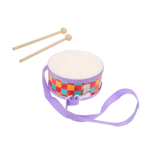 CLISPEED Trommel- Und Trommelstöcke-Set Für Kinder, Trommelspielzeug Aus Holz Mit Verstellbarem Gurt, Pädagogisches Musikalisches Sensorisches Schlaginstrument-Spielzeug Für Kleinkinder von CLISPEED