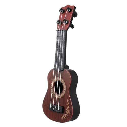 CLISPEED Ukulele Gitarre Für Anfänger Miniatur Mädchenspielzeug Im Alter Von 4-5 Jahren Kinderspielzeuggitarre Musik Kinderspielzeug Ukulele Musical Kleinkind Junior Brown Plastik von CLISPEED