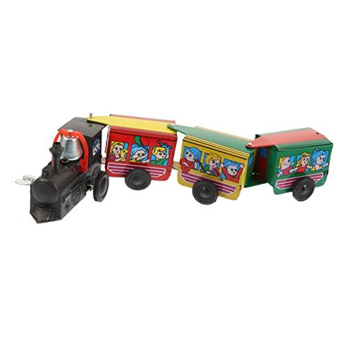 CLISPEED Vintage Aufziehspielzeug Eisenbahn für Interaktives mit DREI Waggons für Kreative Entwicklung Dekoration und Spielspaß für Jungen und Mädchen Ab Jahren von CLISPEED