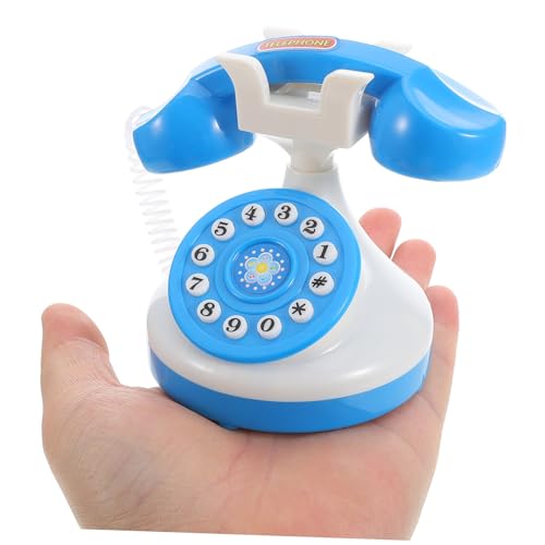 CLISPEED Vintage Spieltelefon für Realistische Miniatur Wählscheibe Blaues Lernspielzeug aus Kunststoff Fördert Kreatives Rollenspiel und Soziale Interaktion für Fantasievolles von CLISPEED