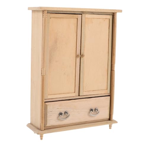 CLISPEED Vintage aus Holz Doppelter Türschrank für Puppenhaus Zubehör Beige für Kreative Spielwelten CLISPEED Vintage aus Holz Doppelter Türschrank für Puppenhaus Zubehör Beige für Kreative Spielwelten von CLISPEED