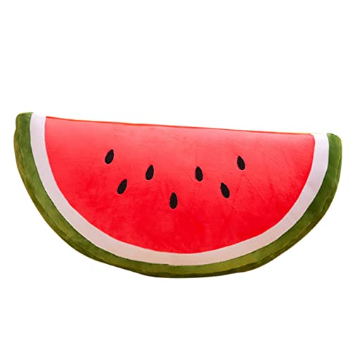 CLISPEED Wassermelonenkissen Hase Entzückendes Kissen Ausgestopft Kriechendes Krabbenspielzeug Gefülltes Fruchtwassermelonenspielzeug Gefülltes Obst Tasche Niedliche Sache Frosch Rot Plüsch von CLISPEED