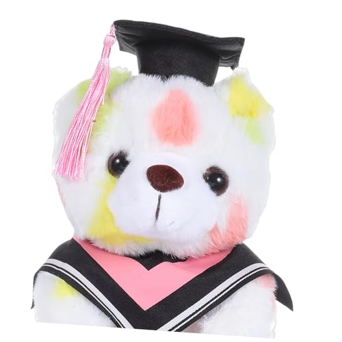 CLISPEED Weiches Kuscheltier Bär mit Doktorhut Abschluss Geschenkidee Abschluss Deko für Zuhause und Büro Niedlicher Plüschbär als Abschlussfigur Kuscheldoll für Studenten von CLISPEED