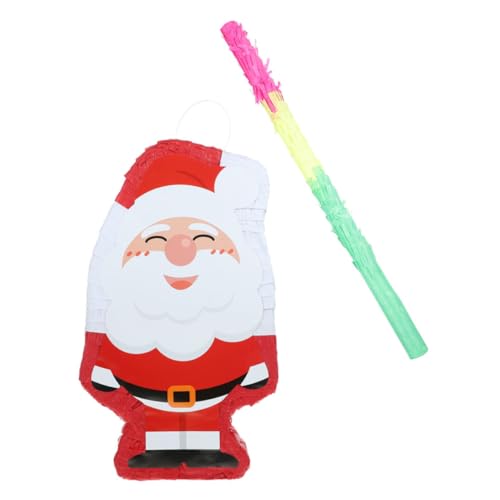 CLISPEED Weihnachtliche Santa Claus Pinata mit Gefüllt mit Süßigkeiten Festliche Partydekoration für Kindergeburtstage und Weihnachtsfeiern Lustiges Spiel und Fotorequisit Teiliges von CLISPEED