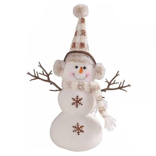 CLISPEED Weihnachtliche Schneemannfigur Plüsch Puppe Tischdeko Kreative Weihnachtsdekoration für Zuhause und Büro Festliche Figur für Gemütliche Xmas von CLISPEED