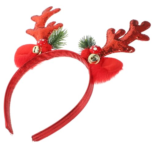 CLISPEED Weihnachts Stirnband Rentiergeweih Glitzer Kopfband mit Glocken Festlicher Kopfschmuck für Teen Mädchen Weihnachten Party Zubehör Komfortabler CLISPEED Weihnachts Stirnband Rentiergeweih Glitzer Kopfband mit Glocken Festlicher Kopfschmuck für Teen Mädchen Weihnachten Party Zubehör Komfortabler von CLISPEED