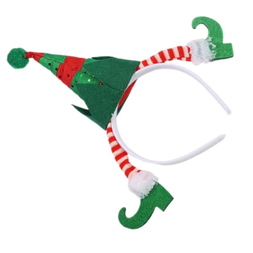 CLISPEED Weihnachtskopfschmuck Elfenhut Stirnband Leicht Weihnachtsparty Haarreif Damen Mädchen Festliche Xmas Party Accessoires von CLISPEED