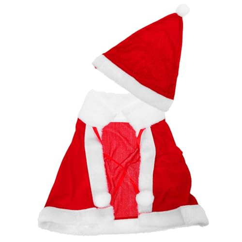 CLISPEED Weihnachtsmann Cape Roter Kurzer Umhang mit Weihnachtsmütze Weiches Cosplay Kostüm für Weihnachtsfeiern Foto Requisiten und Festliche Karneval Party Zubehör CLISPEED Weihnachtsmann Cape Roter Kurzer Umhang mit Weihnachtsmütze Weiches Cosplay Kostüm für Weihnachtsfeiern Foto Requisiten und Festliche Karneval Party Zubehör von CLISPEED