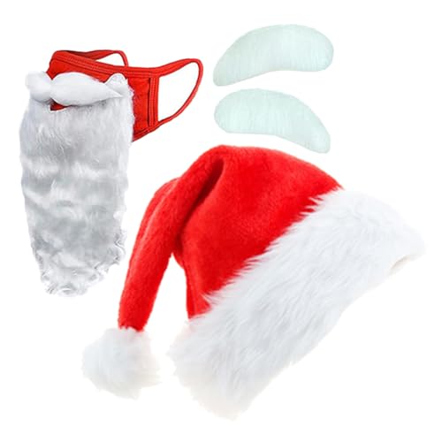 CLISPEED Weihnachtsmann Kostümset mit Roter Nikolausmütze Künstlichem und Augenbrauen Langlebig für Weihnachtsfeiern Kostümpartys Cosplay und Bühnenauftritte CLISPEED Weihnachtsmann Kostümset mit Roter Nikolausmütze Künstlichem und Augenbrauen Langlebig für Weihnachtsfeiern Kostümpartys Cosplay und Bühnenauftritte von CLISPEED