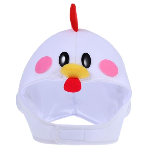 CLISPEED Weißer Kuscheliger Kleiner Kükenhut Osterkostüm Hut Niedliches Hühnerkostüm Accessoire Für Jungen Mädchen Cosplay von CLISPEED