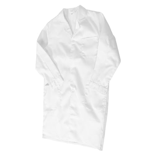 CLISPEED Weißer Laborkittel Langärmlig aus Polyester Baumwoll Mischung Atmungsaktiv Realistisch Verarbeitet als Arzt und Wissenschaftlerkostüm für Kreative Rollenspiele und Halloween CLISPEED Weißer Laborkittel Langärmlig aus Polyester Baumwoll Mischung Atmungsaktiv Realistisch Verarbeitet als Arzt und Wissenschaftlerkostüm für Kreative Rollenspiele und Halloween von CLISPEED