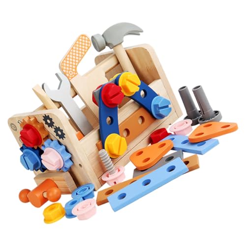 CLISPEED Werkzeugset Holzspielzeug Lernspielzeug Multifuntionales Schrauben Werkzeug Lernspielzeug für Kleinkinder Kreativität und Motorik Sicher und Pädagogisch Perfektes CLISPEED Werkzeugset Holzspielzeug Lernspielzeug Multifuntionales Schrauben Werkzeug Lernspielzeug für Kleinkinder Kreativität und Motorik Sicher und Pädagogisch Perfektes von CLISPEED