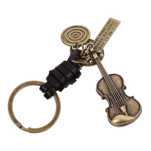 CLISPEED Zinklegierung Violinschlüsselkette Für Rucksack Geige Charme Charme Key Ring Vintage Violin Keyring Violin Charming Keyring Geigenketten Für Geigenliebhaber von CLISPEED