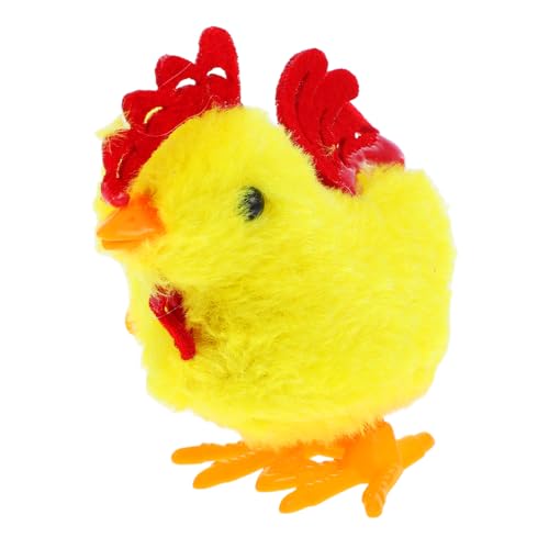 CLISPEED springendes Huhn Küken Hühnerfamilienspielzeug springendes Küken für Geburtstagsgeschenk vorgeschaltetes Flip-Enten- Hahn aufziehen Plastik von CLISPEED