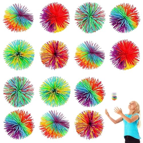 CLIUNT 14 Stücke Stringy Balls, Wuschelball, Soft Bouncy Rainbow Pom, Bouncy Stress Balls,für Kindergeburtstags Mitgebsel/Familienspiele/Party/Mitbringsel/Freundesspiele CLIUNT 14 Stücke Stringy Balls, Wuschelball, Soft Bouncy Rainbow Pom, Bouncy Stress Balls,für Kindergeburtstags Mitgebsel/Familienspiele/Party/Mitbringsel/Freundesspiele von CLIUNT