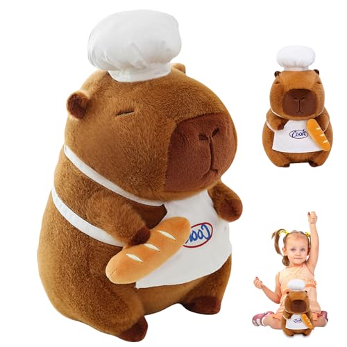 CLIUNT Capybara Plüschtier, Capybara Kuscheltier, Capybara Plushies, Kabibara Kuscheltiere,Wasserschwein Kuscheltier, Kapibara Kuscheltier für Home Deko Kinder Geschenke (30cm Koch) von CLIUNT