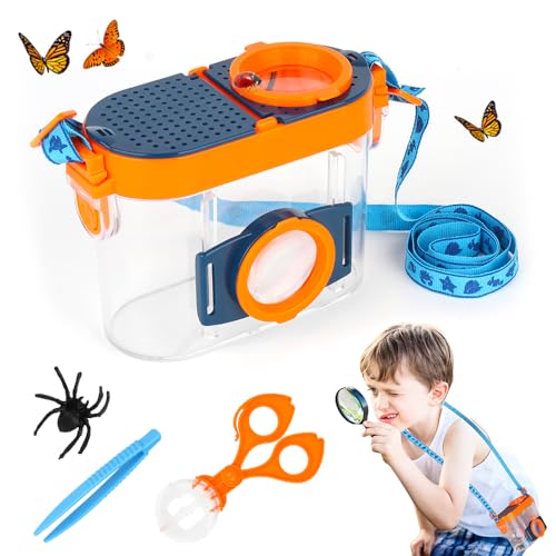 CLIUNT Lupe Insekten Sammelbox, 4.5X Forscherset für Kinder, Becherlupen Für Kinder, Insekten Beobachtungsbox, mit Pinzette und Bug Catcher, für Camping, Natur Erforschen CLIUNT Lupe Insekten Sammelbox, 4.5X Forscherset für Kinder, Becherlupen Für Kinder, Insekten Beobachtungsbox, mit Pinzette und Bug Catcher, für Camping, Natur Erforschen von CLIUNT