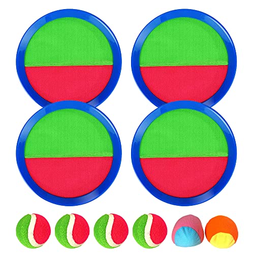 CLIUNT Klettballspiel für Kinder, 4 Paddel und 6 Bälle, Klettball Set, Klettballspiel Catch Ball Set, Kann als Familienspiel oder Partyspiele verwendet Werden, für Party, Garten, Innen, Außen CLIUNT Klettballspiel für Kinder, 4 Paddel und 6 Bälle, Klettball Set, Klettballspiel Catch Ball Set, Kann als Familienspiel oder Partyspiele verwendet Werden, für Party, Garten, Innen, Außen von CLIUNT