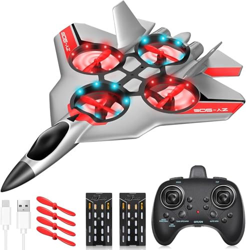 CLIUNT RC Flugzeug für Kinder,2,4 GHz Ferngesteuertes Flugzeug mit LED, Schwebendes Kampfflugzeug, RC Flugzeugs mit 4 Achsen Gyro Stabilisator für Anfänger/Kinder/Erwachsene CLIUNT RC Flugzeug für Kinder,2,4 GHz Ferngesteuertes Flugzeug mit LED, Schwebendes Kampfflugzeug, RC Flugzeugs mit 4 Achsen Gyro Stabilisator für Anfänger/Kinder/Erwachsene von CLIUNT