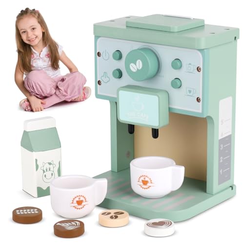 CLIUNT kaffeemaschine Kinder, kaffeemaschine kinderküche, kaffeemaschine Holz, Geburtstagsgeschenk für Kinder, Kleinkinder, Mädchen und Jungen, PQA-00195 CLIUNT kaffeemaschine Kinder, kaffeemaschine kinderküche, kaffeemaschine Holz, Geburtstagsgeschenk für Kinder, Kleinkinder, Mädchen und Jungen, PQA-00195 von CLIUNT