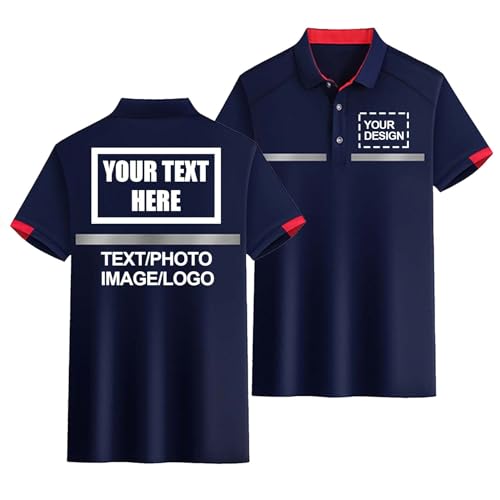 CLMETHE Benutzerdefinierte Hi Viz Vis Poloshirts Reflektierende Sicherheitsarbeit T-Shirt Polo Kurzarm Personalisiertes Logo Hohe Sichtbarkeit Tops Text Foto hinzufügen,Navy-3XL CLMETHE Benutzerdefinierte Hi Viz Vis Poloshirts Reflektierende Sicherheitsarbeit T-Shirt Polo Kurzarm Personalisiertes Logo Hohe Sichtbarkeit Tops Text Foto hinzufügen,Navy-3XL von CLMETHE