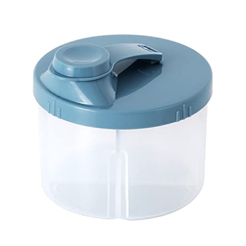 CLSSLVVBN 4-Gitter Tragbare Säuglingsmilchpulver Fütterung Aufbewahrungsbox Container Snacks Verpackung Spender Küche Reisen, Grau Blau von CLSSLVVBN