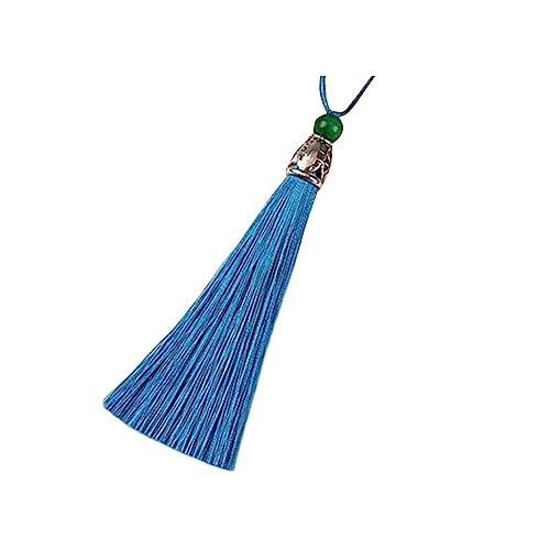 CLSSLVVBN Quaste dekorative gerade ethnische aushöhlen handgemachte Lesezeichen Halskette Gürtel Anhänger Schmuck Zubehör, Blauer See von CLSSLVVBN