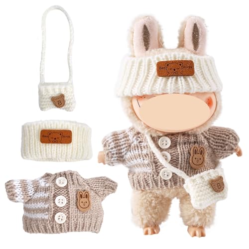 17 cm Kleidungsset (Keine Puppe), Hut & Latzhose Set für 17 cm Zubehör Anzug, Niedliche Kleidung für Dress up Unique Style, Stylische Kleidung für Puppe von CLTTCLLCT